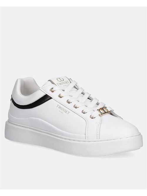 SNEAKERS WITH CONTRASTING INSERTS TWIN SET | 252TCP02001870 BIC.OTTICO/NERO